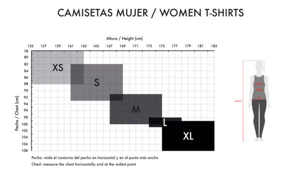 Guia de tallas camisetas hg mujer - La Casa Del Trail Running