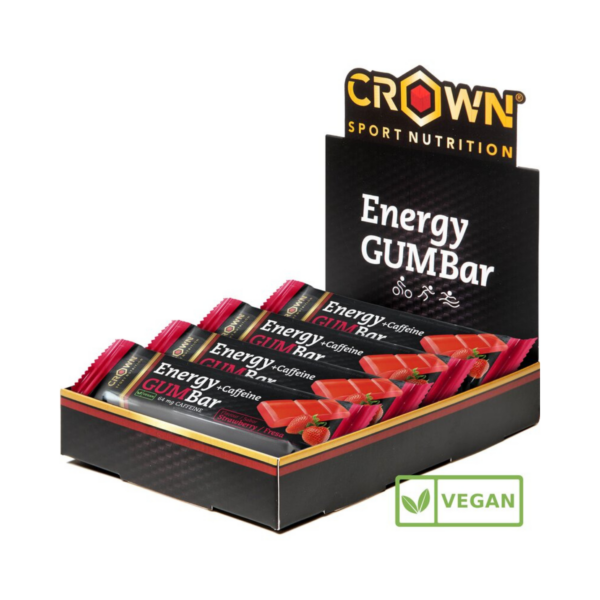 Energy Gum Bar Crown Sport Nutrition Barrita Energética De Gominola Fresa Con Cafeína 30 gr - La Casa Del Trail Running (5)