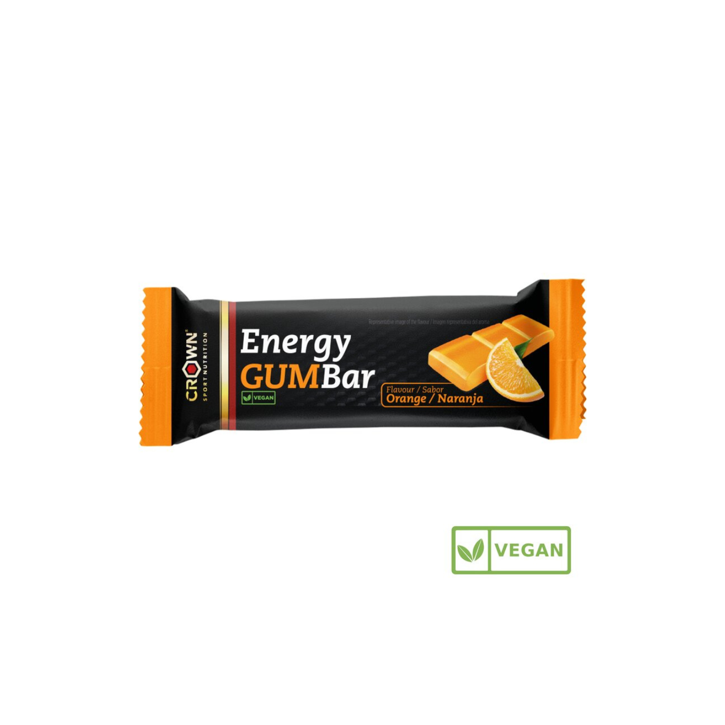 Energy Gum Bar Crown Sport Nutrition Barrita Energética De Gominola Naranja 30 gr - La Casa Del Trail Running (2)