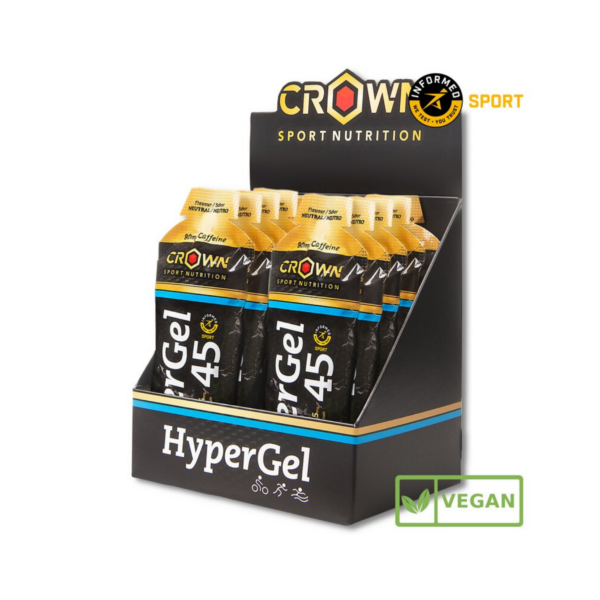 HyperGel 45 Crown Sport Nutrition Gel Energético Con Cafeína Neutro 75 gr 1- La Casa Del Trail Running