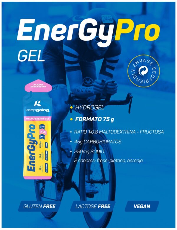 Gel Keepgoing Energy Pro Gel Hidrogel Fresa Platano 75 G - La Casa Del Trail Running (1)