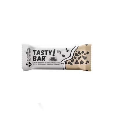 Barrita Proteica Tasty Bar Scientiffic Nutrition Coockies Chocolate Blanco 35 g - La Casa Del Trail Running (2)