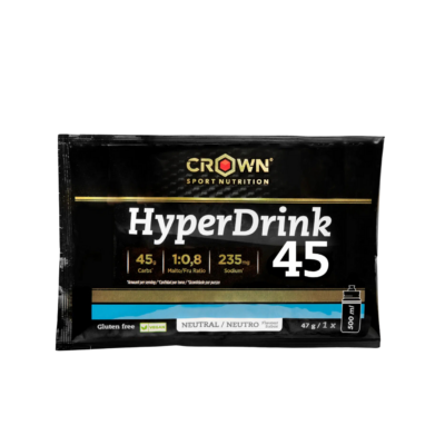 HyperDrink 45 Crown Sport Nutrition Bebida Energética Monodosis 47 g Neutro - La Casa Del Trail Running (1)