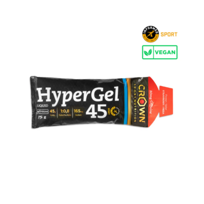 HyperGel 45 Crown Sport Nutrition Gel Energético Fresa Con Cafeína 75 gr- La Casa Del Trail Running
